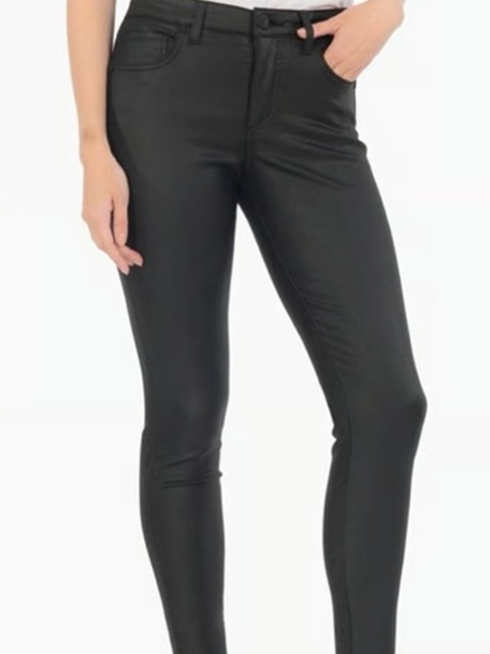 *NWT* Kut High Rise Donna Fab Ab Ankle Skinny Jean, Faux Leather